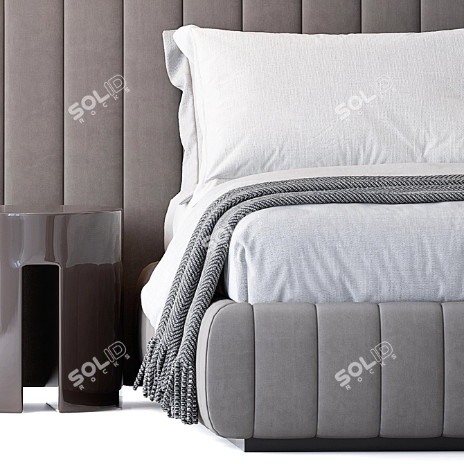 Modern Tuyo Bed & Gong Table 3D model image 4
