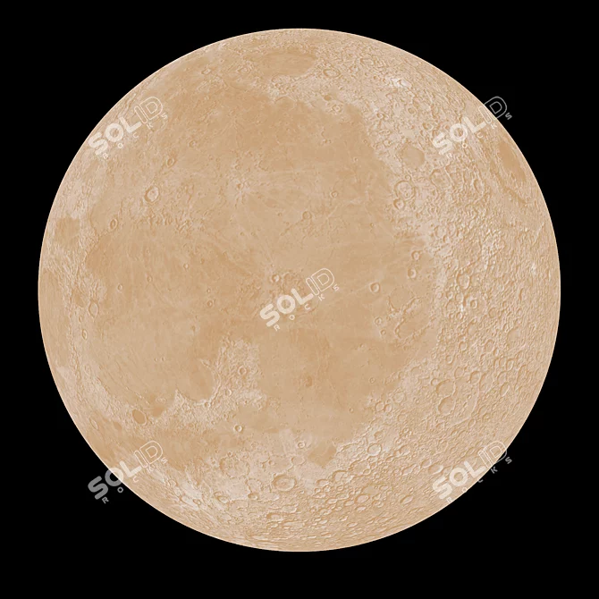  Lunar Splendor: Low Poly Moon 3D model image 2