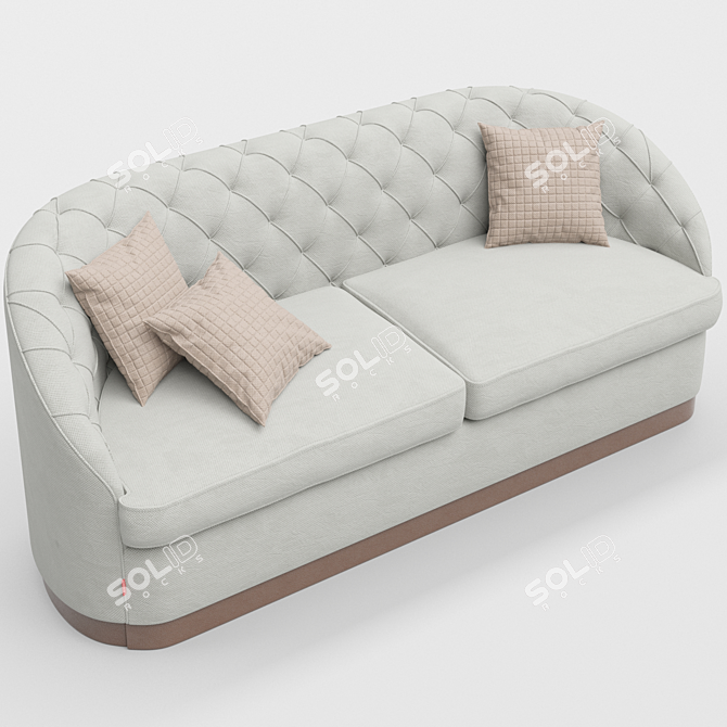 Stylish Wedyan Sofa: Unwrapped, Retopologized, and Meshsmooth-Enhanced! 3D model image 3