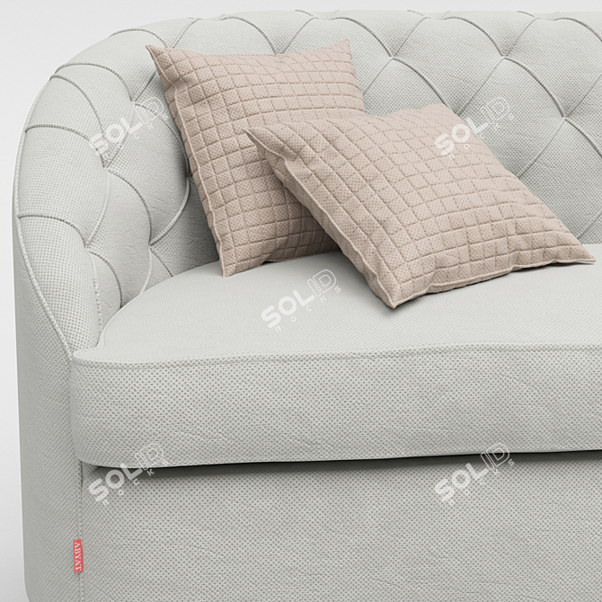 Stylish Wedyan Sofa: Unwrapped, Retopologized, and Meshsmooth-Enhanced! 3D model image 4
