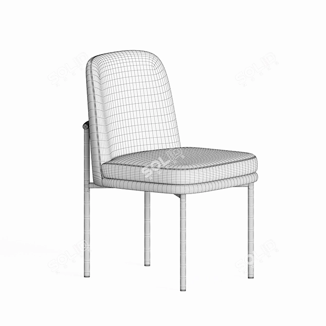 Elevate Your Dining Space: Westelm Jack Metal Frame Dining Chair 3D model image 4