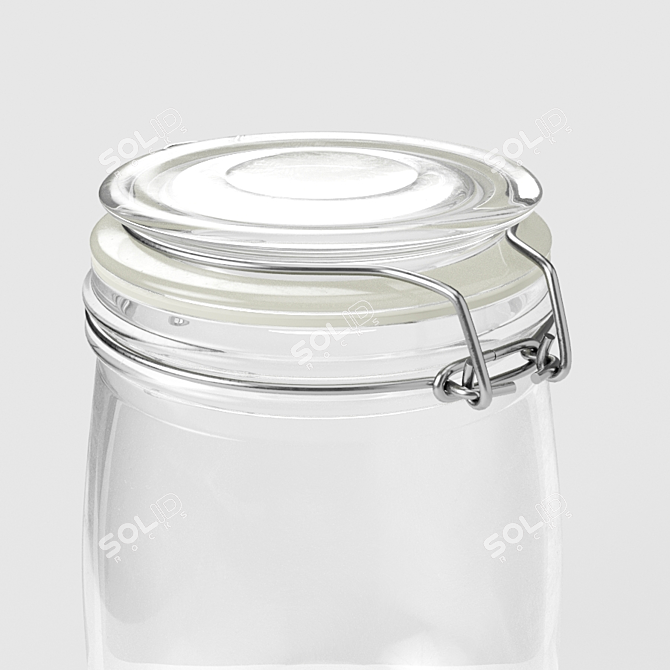 Sleek Storage Solution: Ikea Glass Jar 3D model image 2