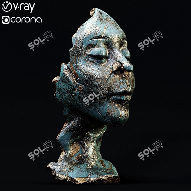 Sculpted Face Artistry 3D model image 8