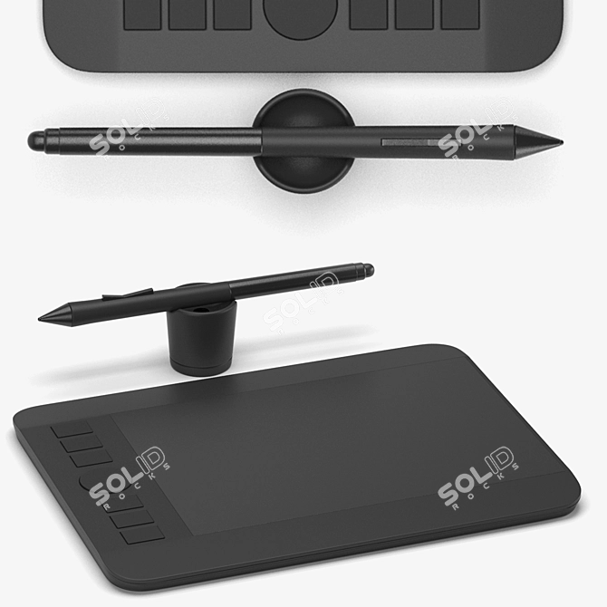 ProCreate-Ready Graphic Tablet: Render-Ready, UV-Mapped, 3D Model (14870 Faces) 3D model image 2