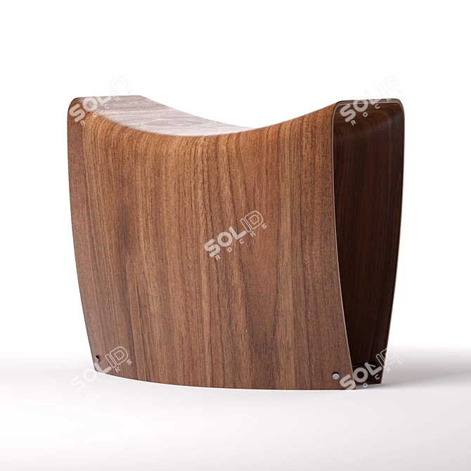 Minimalist Gallery Stool - Model 1610 3D model image 4