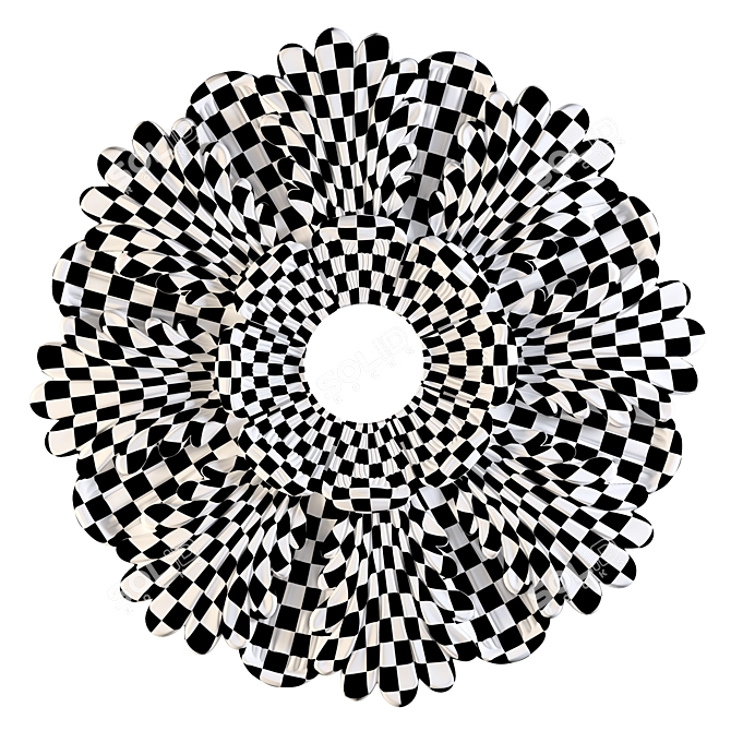 Elegant Rosette 3D model image 2