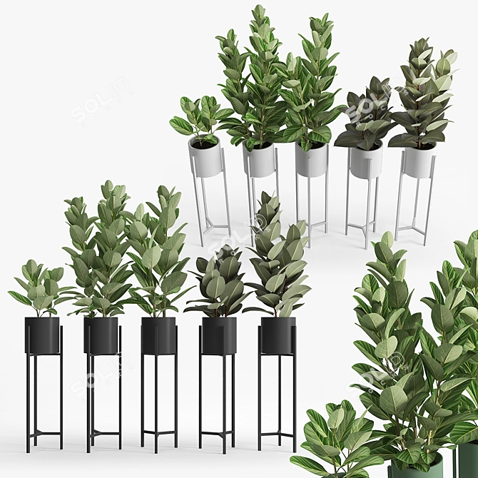 Versatile Tall Display Stand 3D model image 1