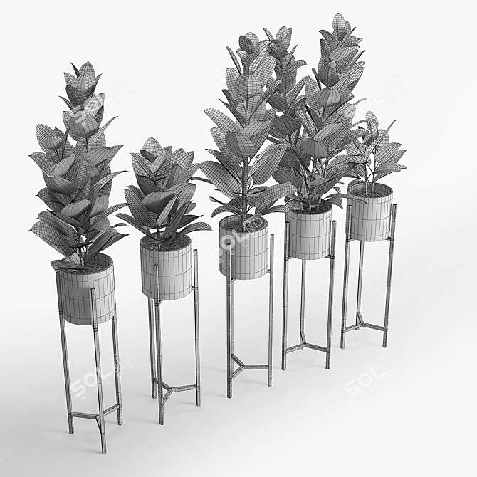 Versatile Tall Display Stand 3D model image 5