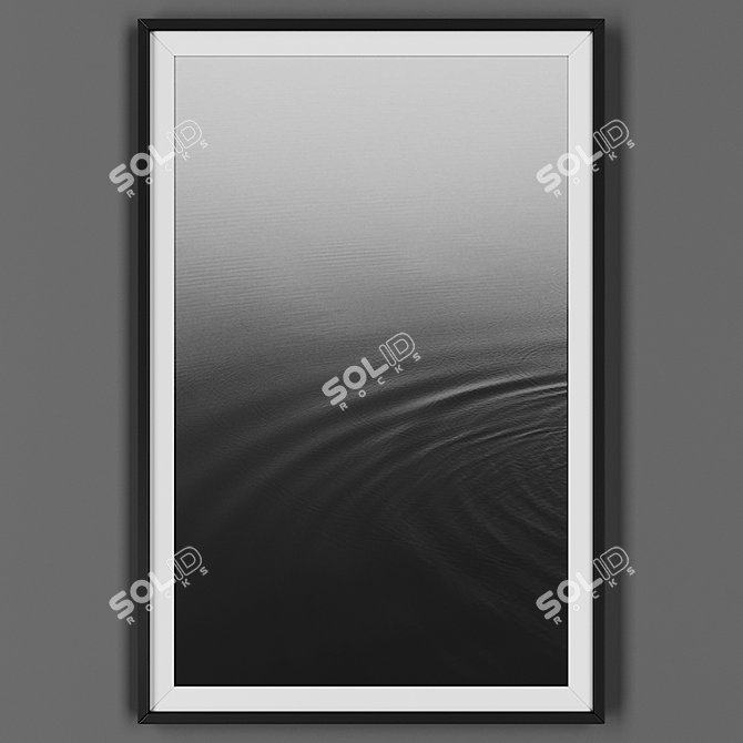 Black Framed Picture: Elegant Home Decor 3D model image 1