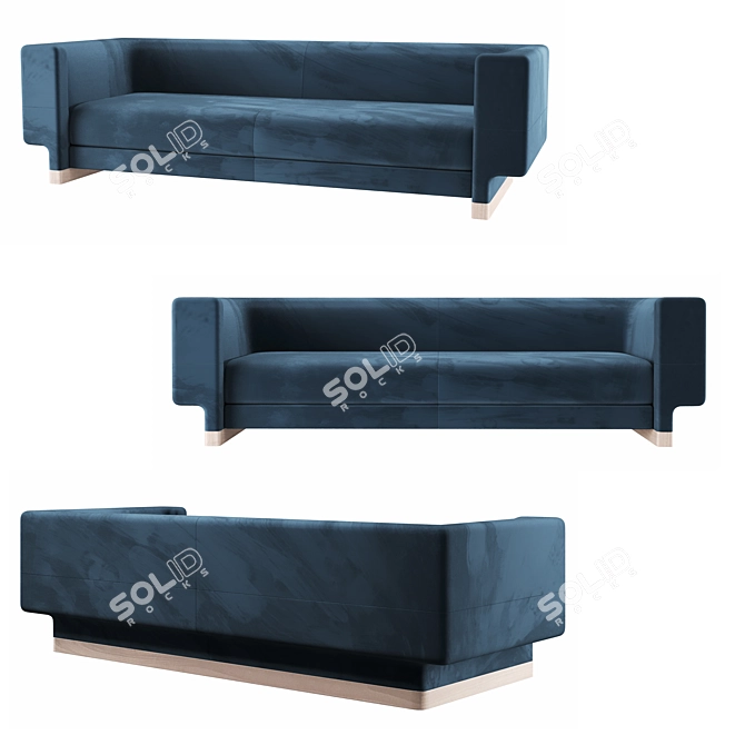 Elegant Elissa Sofa: Modern Design 3D model image 1