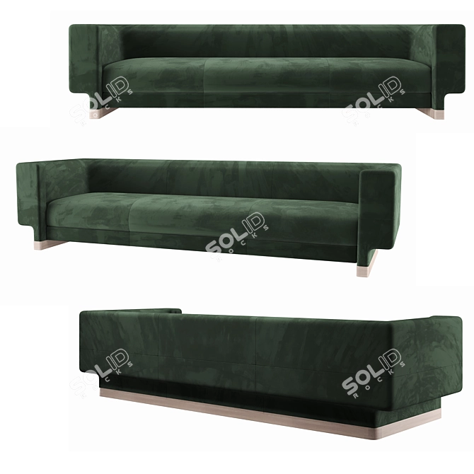 Elegant Elissa Sofa: Modern Design 3D model image 2