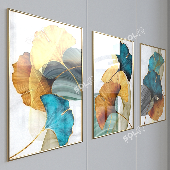 Title: Ethereal Beauty: Framed Canvas Painting 3D model image 2