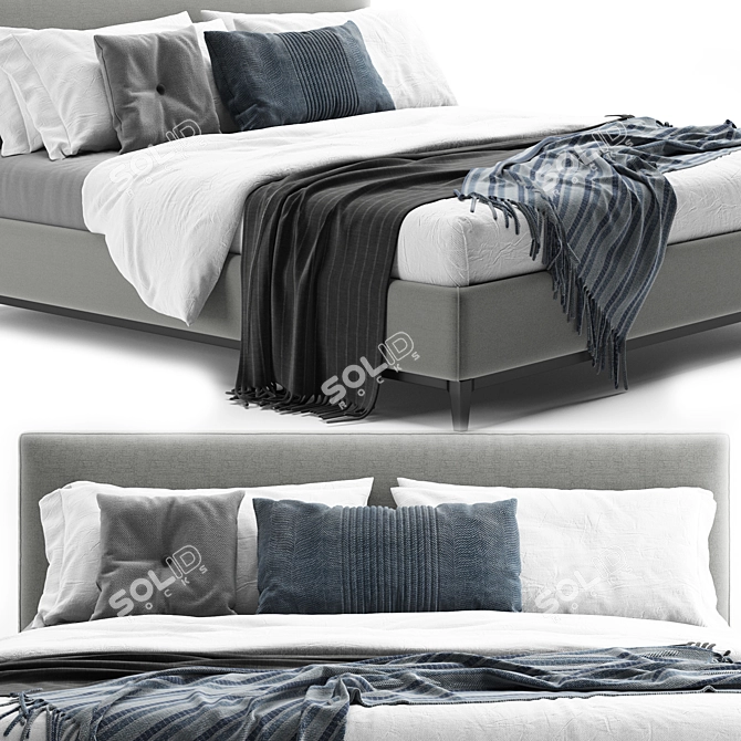 Elegant Andersen Minotti Bed - 2012 Design 3D model image 4