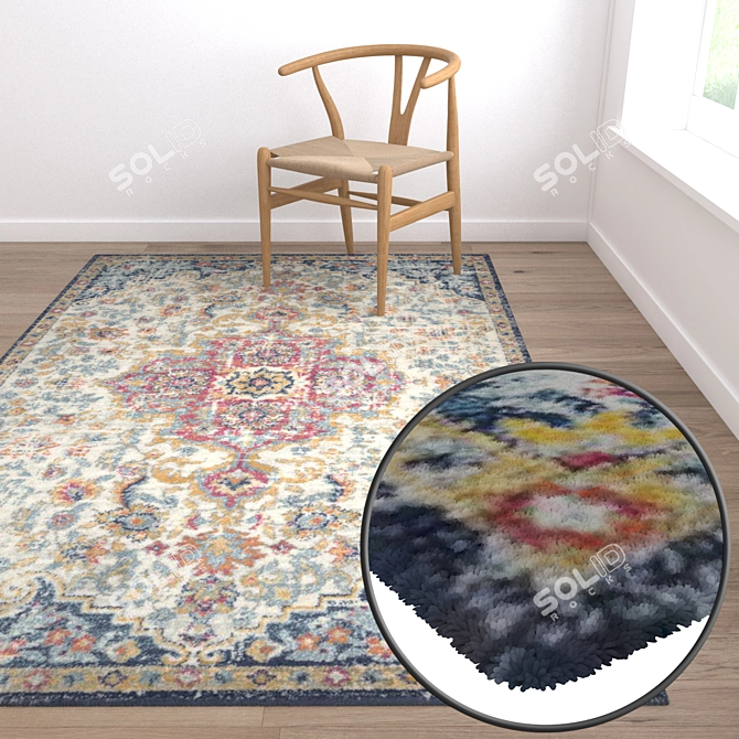 Deluxe Carpet Set: High-Quality Textures, Multiple Variants 3D model image 5