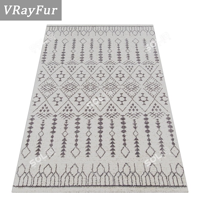 Luxury Texture Carpets Set 3D model image 2