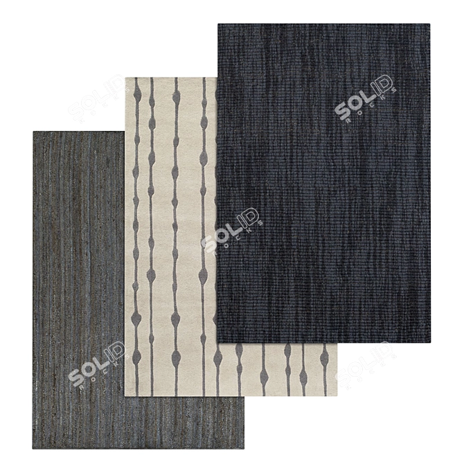 Versatile Carpet Set: High-Quality Textures for All Angles 3D model image 1