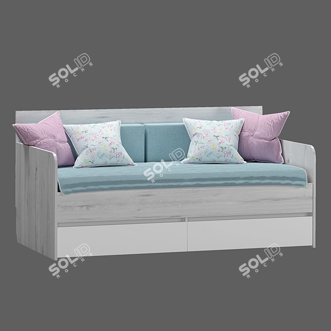 Breeze Ottoman Bed: Refresh Your Space 3D model image 1