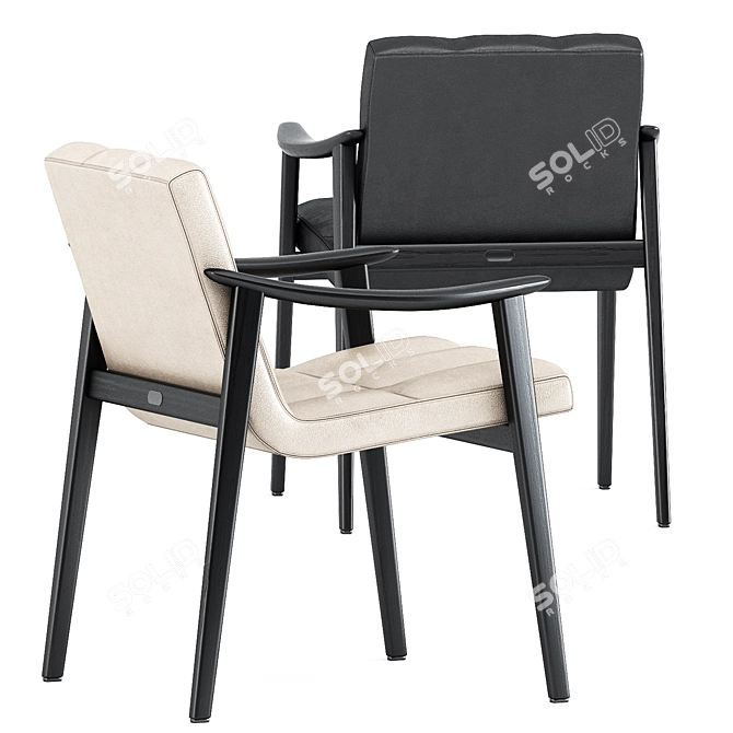 Sleek and Stylish FYNN Chair 3D model image 2