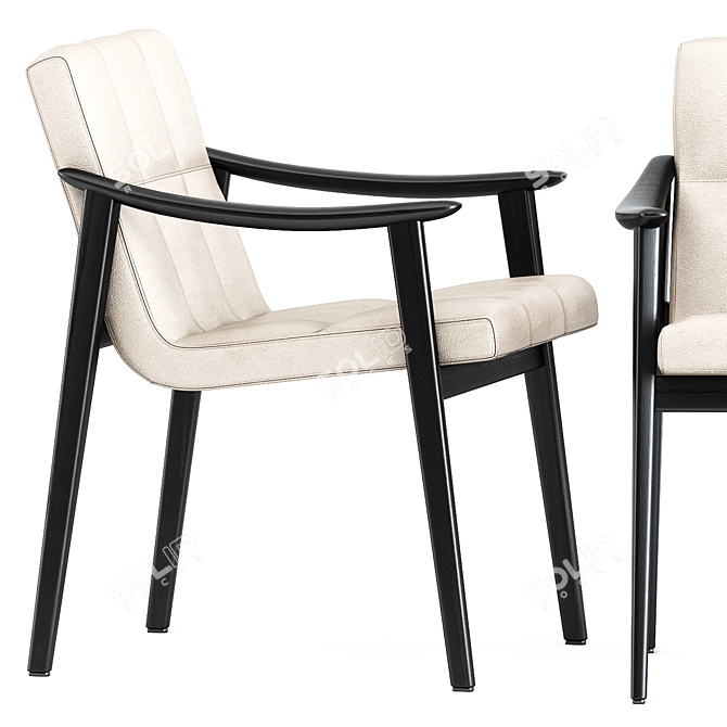 Sleek and Stylish FYNN Chair 3D model image 3