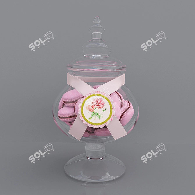 Sweet Delights: Candy Jars & Marshmallows 3D model image 4