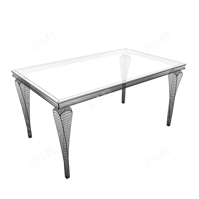 Flavia: Elegant Dining Table 3D model image 3