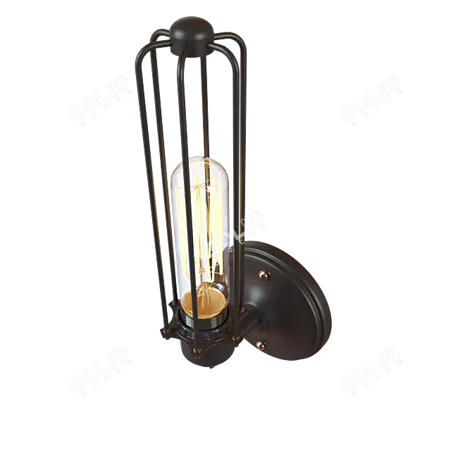 Title: Loft It Modern Black Metal Pendant 3D model image 2