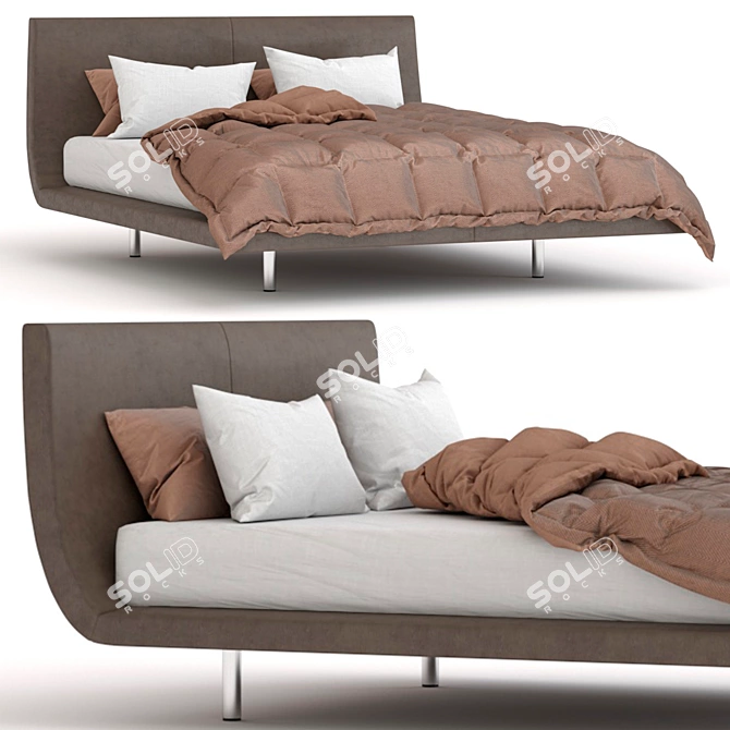 TULISS Bed: Luxury and Comfort 3D model image 1