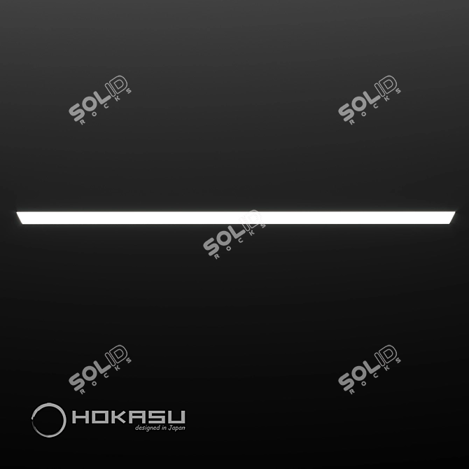 Sleek Edgeless Linear Luminaire - HOKASU 49/32 3D model image 5