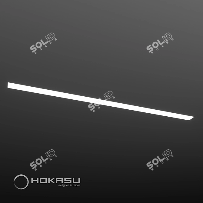 Sleek Edgeless Linear Luminaire - HOKASU 49/32 3D model image 6