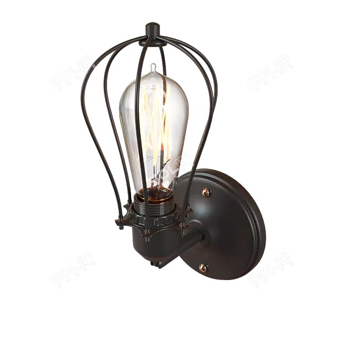 Loft IT LOFT2106W Black Metal Pendant 3D model image 2