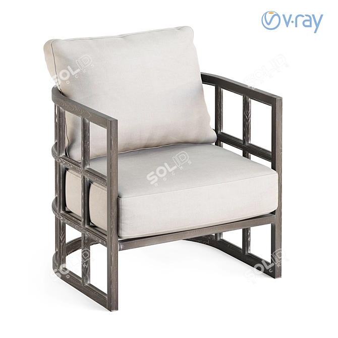 Elegant Skylar I Chair by Mercana 3D model image 1