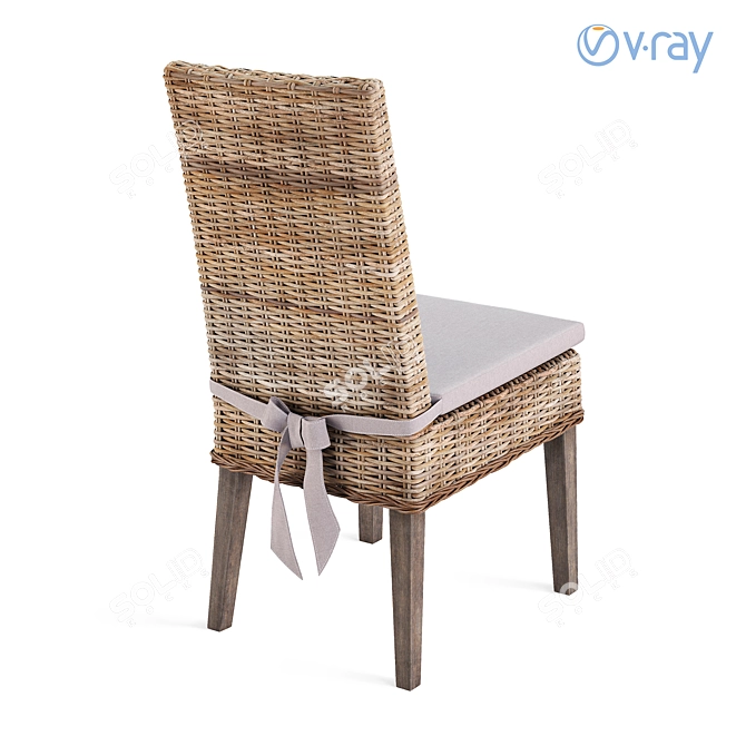 Scott Living Kubu Rattan Dining Chair 3D model image 3