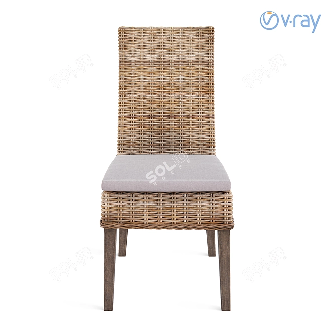 Scott Living Kubu Rattan Dining Chair 3D model image 4