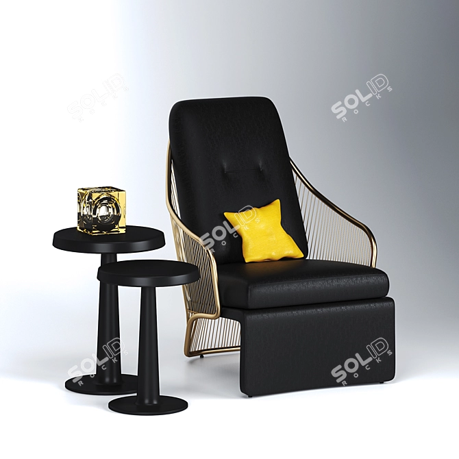 Elegant and Comfortable Colette Chair 3D model image 1