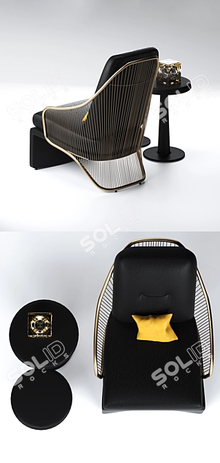Elegant and Comfortable Colette Chair 3D model image 2