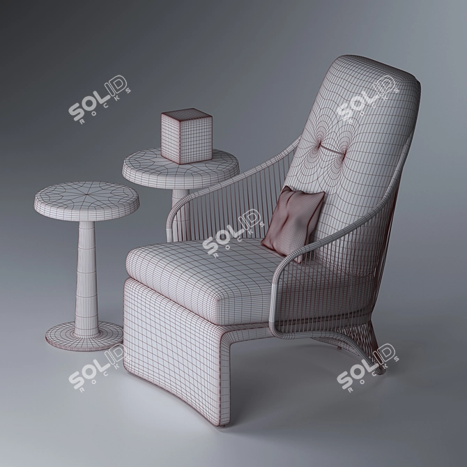 Elegant and Comfortable Colette Chair 3D model image 3