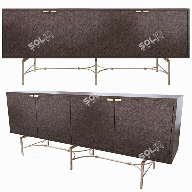 Versatile Double Diamond Cabinet 3D model image 1