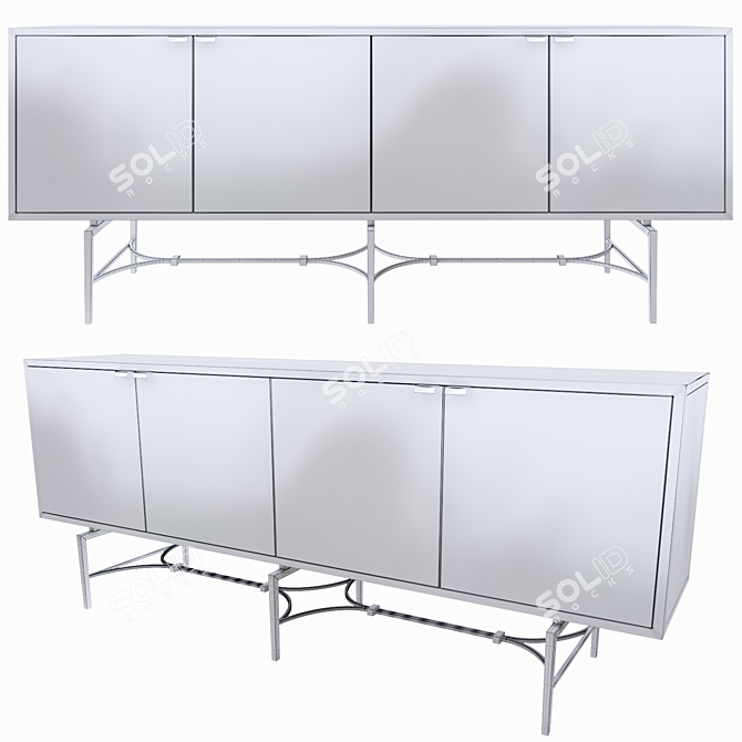 Versatile Double Diamond Cabinet 3D model image 2