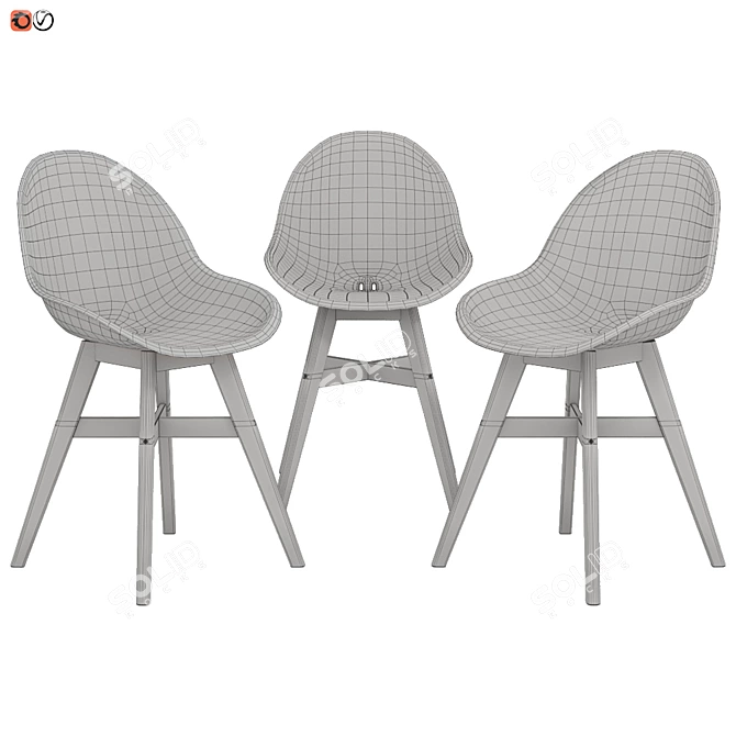 Modern Minimalist Chair: FANBYUN 3D model image 2