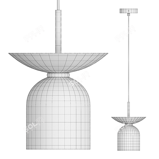 Scandi Style Pendant Lamp "Lampatrom JESS 3D model image 3