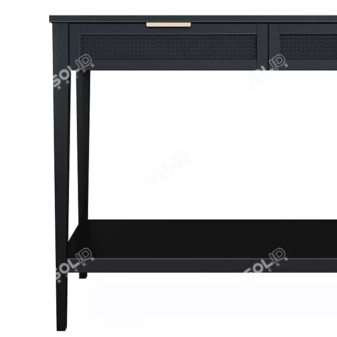 Modern Woven Drawer Console 3D model image 2