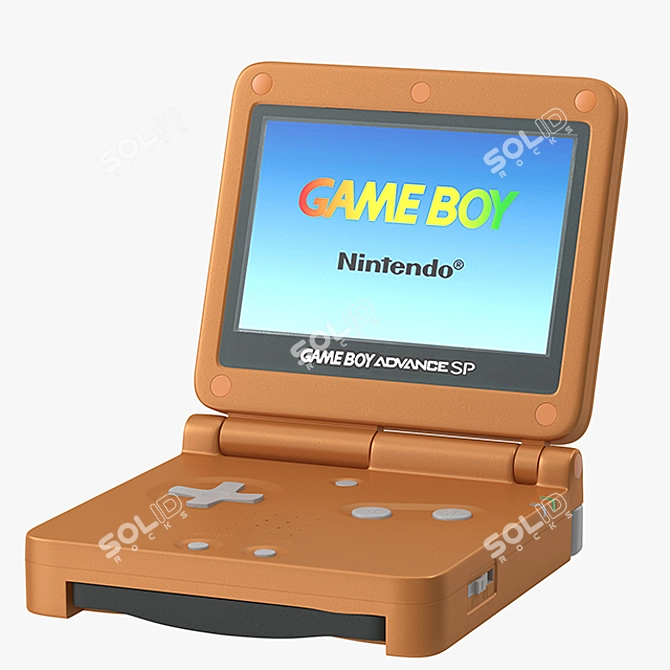 Orange Game Boy Advance SP - Limited Edition 3D model image 3