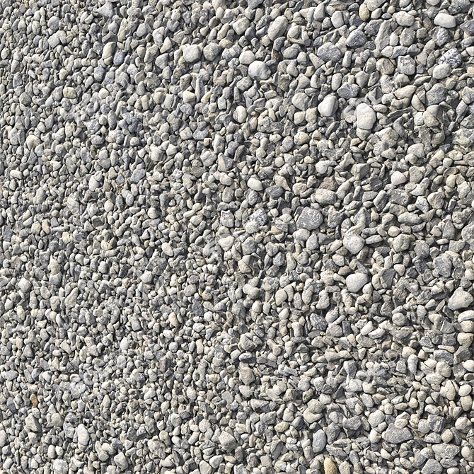 Gray Gravel Tileable 3K Textures 3D model image 2