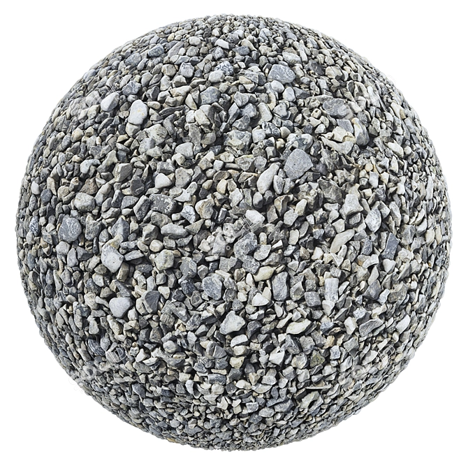 Gray Gravel Tileable 3K Textures 3D model image 4