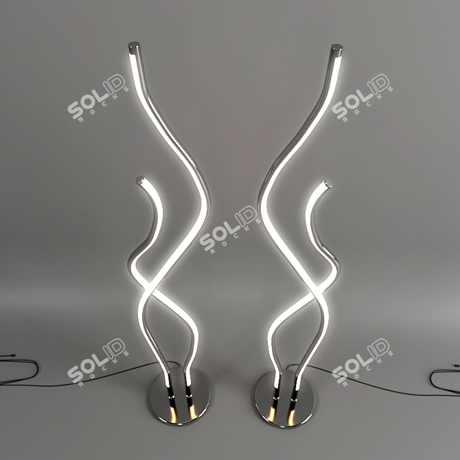 Sleek Modern Floor Lamp 3D model image 2