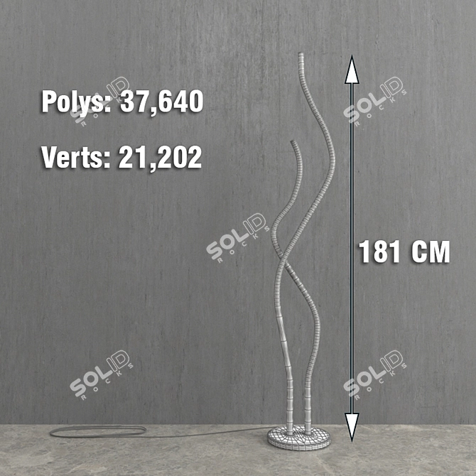 Sleek Modern Floor Lamp 3D model image 3