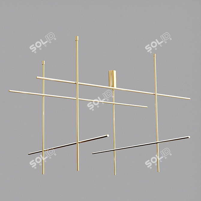 Coordinates Module C: Sleek LED Ceiling Lamp 3D model image 3