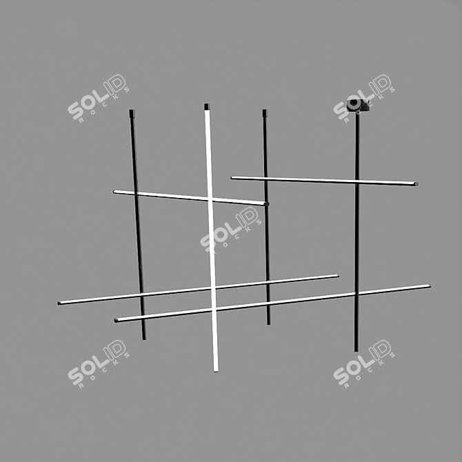 Coordinates Module C: Sleek LED Ceiling Lamp 3D model image 4