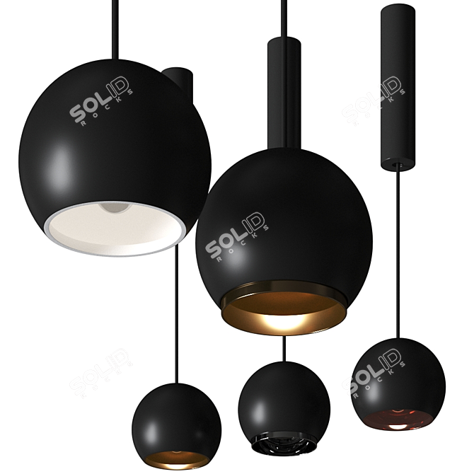 Smart Ball Suspension 115: Contemporary Belgian Design 3D model image 1