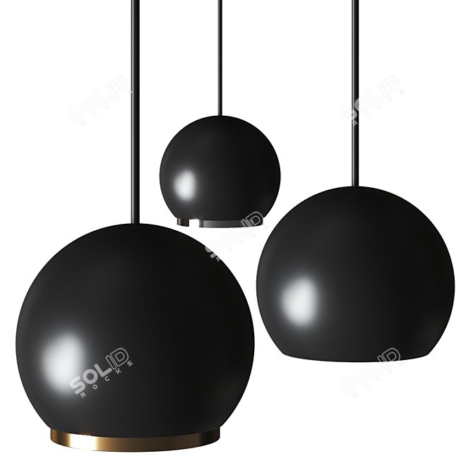 Smart Ball Suspension 115: Contemporary Belgian Design 3D model image 2